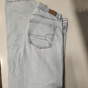 American Eagle Outfitters Light Blue Women's Straight Leg Jeans